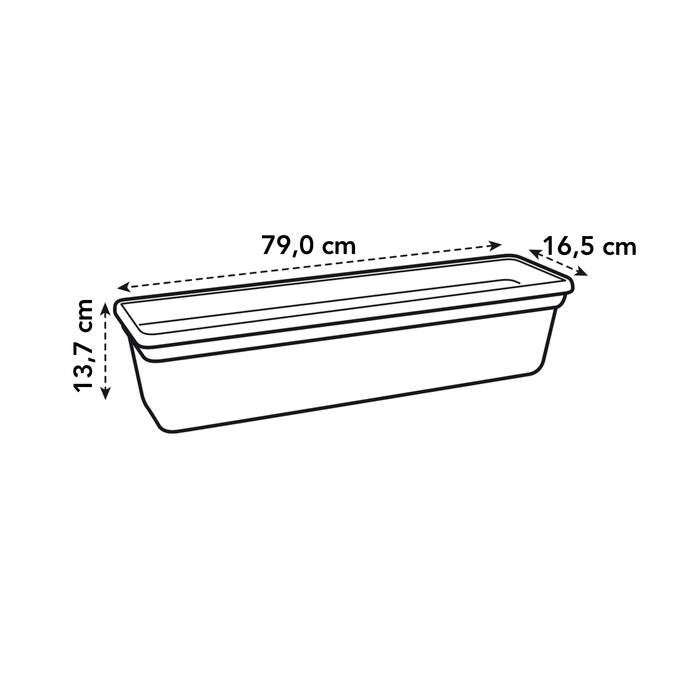 green basics balkonkasten 80cm mild terra
